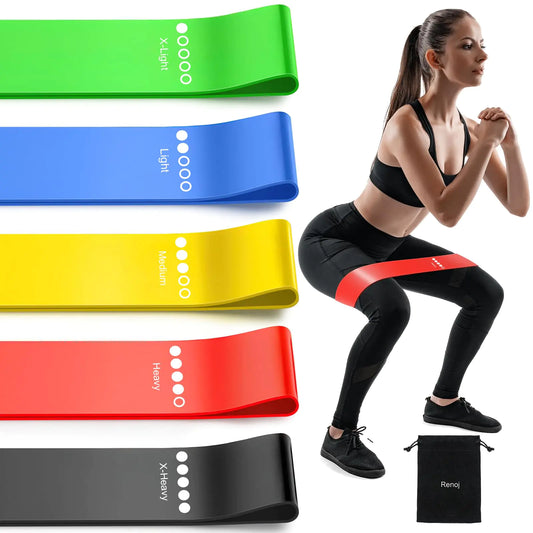 Resistance Bands Exercise Workout Bands for Women and Men 5 Set of  Colored Resistance Bands