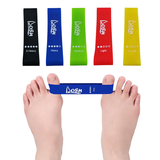 Toe Stretcher Bands - 5 Packs Toe Spacers for Bunion Correction Hallux Valgus Corrector Foot Stretcher Resistance Bands for Bunion Relief