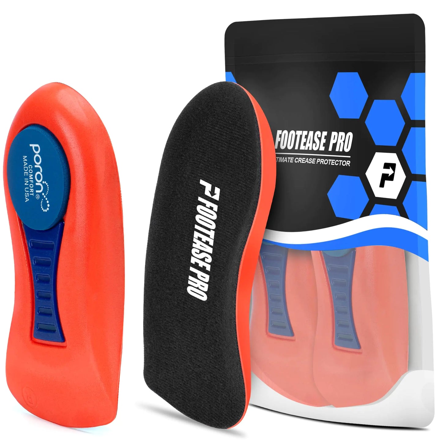 Foot Ease Pro Heel Cups for Heel Pain Plantar Fasciitis Relief Heel Inserts for Heel Spurs Arch Support Shoe Inserts for Women Achilles Tendonitis Relief Shoe Insert with Max Shock Absorption